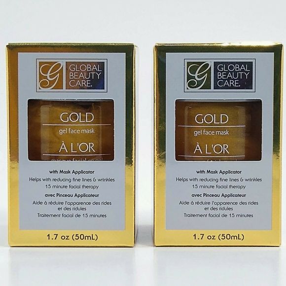 Premium Gold Gel Face Mask + Applicator - Set of 2 - Picture 2 of 4